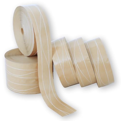 Europack24 6 Rollen Nassklebeband Kraftpapier 60mm x 200m längs- und sinusverstärkt | leise abrollend | Paketklebeband für nahezu alle Kartonagen | stark klebendes Packband/Paketband Europack24 6 Rollen Nassklebeband Kraftpapier 60mm x 200m längs- und sinusverstärkt | leise abrollend | Paketklebeband für nahezu alle Kartonagen | stark klebendes Packband/Paketband von Europack24