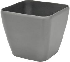 EUROPALMS Dekotopf LUNA-33, eckig, silber von Europalms