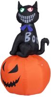 EUROPALMS Halloween Aufblasbare Figur Katze mit Kürbis, 183cm von Europalms