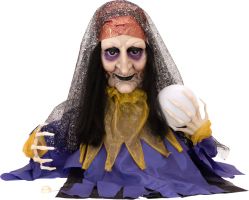 EUROPALMS Halloween Figur Wahrsagerin, animiert 50cm von Europalms