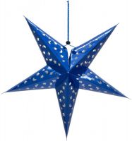 EUROPALMS Stern Laterne, Papier, blau, 50 cm von Europalms