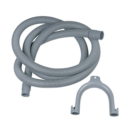 Ablaufschlauch Abpumpschlauch 2,5m Alternativ Spülmaschine Waschmaschine passend zu Electrolux 9029793370 E2WDA250B mit Haltebogen 19/21mm Durchmesser Endstücke gerade/gerade Juno Zanker Zanussi von Europart