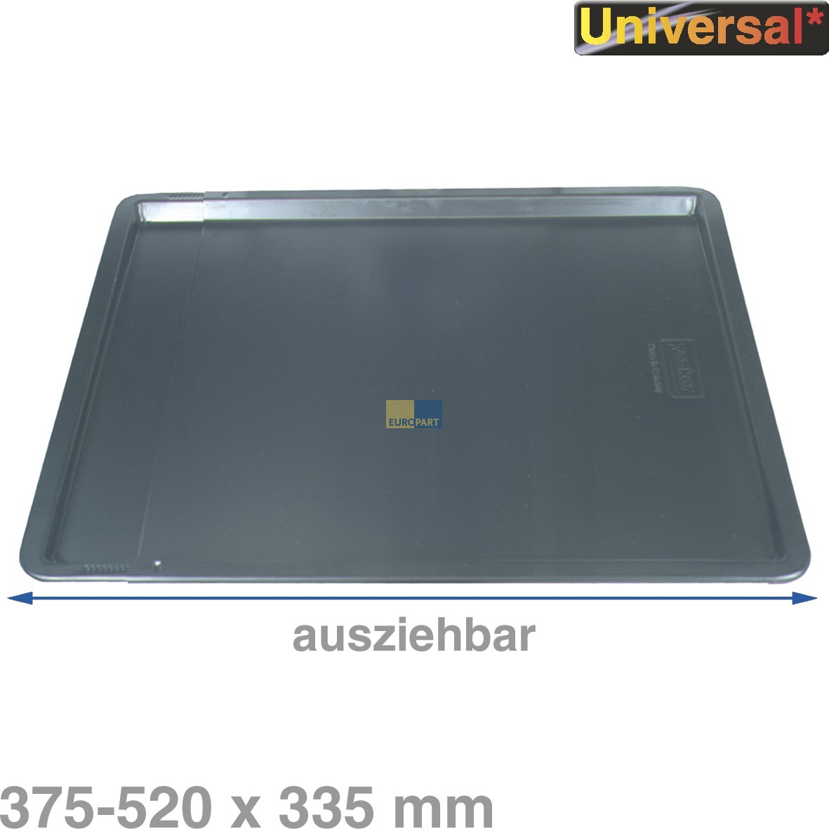 Backblech ausziehbar 375-520x335mm 13mm hoch zenker  antihaft universal (KD-6537) von Europart