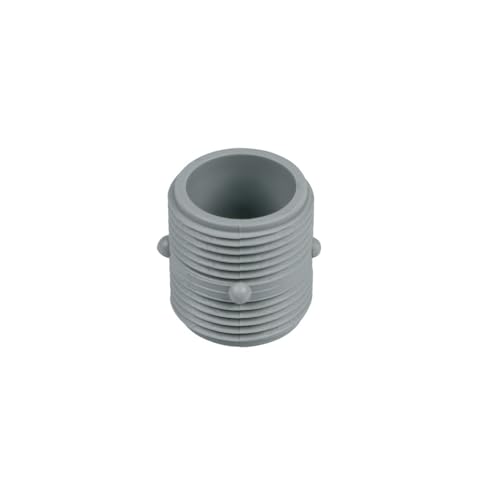 Europart Zulaufschlauch Verbinder 0.5k Doppelnippel 2 x 3/4" Außengewinde Kunststoff Grau von Europart