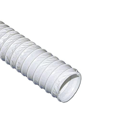 Europart 771904 Qualität Abluftschlauch 3 m Ø 150 mm Abluft Schlauch PVC-Schlauch Drahtspirale PVC weiß -30°C bis +70°C für Trockner Dunstabzugshaube Klimaanlage von Europart