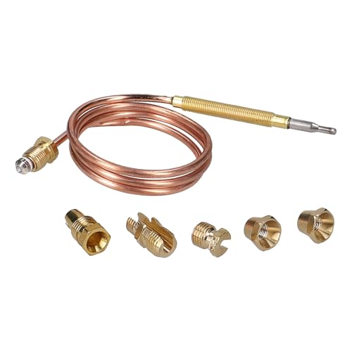Europart Thermoelement Thermoelektrische Zündsicherung 900 mm mit Adaptern UNIVERSAL für Gasherd Gas Backofen Gasgrill Heizgerät Gaskessel Therme Terassenheizstahler von Europart