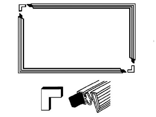 Europart - Türdichtungen Set für Kühlschrank 1300 x 700 mm von Europart