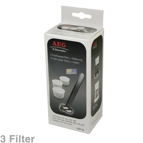 Wasserfilter AEG 900166448/2 FWF02 für Kaffeemaschine 3Stk (EA-9001664482) von Europart