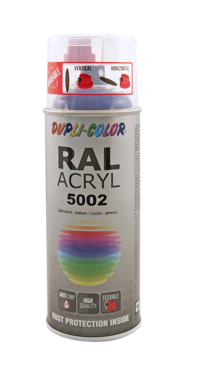 RAL-Acryl-Spray 5002 ultramarinblau glänzend 400ml von Motip