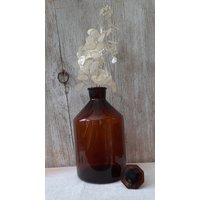 Alte Xxl Apothekerflasche Braune Glas Flasche Laborflasche 30Er J. Geschliffener Rand Shabby - Vintage Landhaus Brocante von EuropeanBrocante