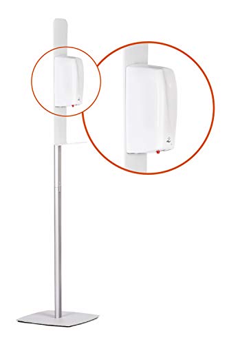 Europel Freistehender Automatischer Desinfektionsspender – Sprühende Desinfektionssäule – Desinfektionsmittelspender mit Sensor - Fassungsvermögen: 1000 ml - Silber/Weiß - Höhe: 140 cm Europel Freistehender Automatischer Desinfektionsspender – Sprühende Desinfektionssäule – Desinfektionsmittelspender mit Sensor - Fassungsvermögen: 1000 ml - Silber/Weiß - Höhe: 140 cm von EUROPEL