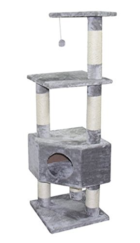 Europet Bernina 431-413258 Classic Kratzbaum Loonaa, 40 x 40 x 135 cm, hellgrau von Ebi