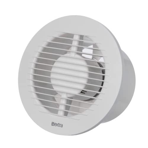 EUROPLAST Ø 125mm Bad-Lüfter - Fan zur Belüftung in Bad und WC gegen Feuchtigkeit - Leise Ventilator - Kunststoff - Weiß von EUROPLAST