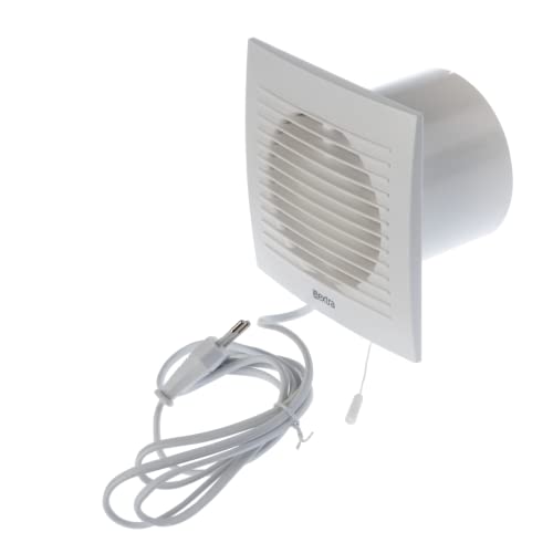 EUROPLAST Ø 100mm Wandventilator Lüfter Abluft Kabel Schalter Ventilator Küche WC Bad - Kunststoff - Weiß von EUROPLAST