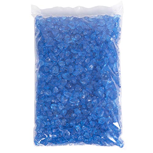 Deko Glassteine blau 1 Kg Größe ca. 4mm - 10mm - Tischdekoration Streudeko Deko Vasen von Eurosand