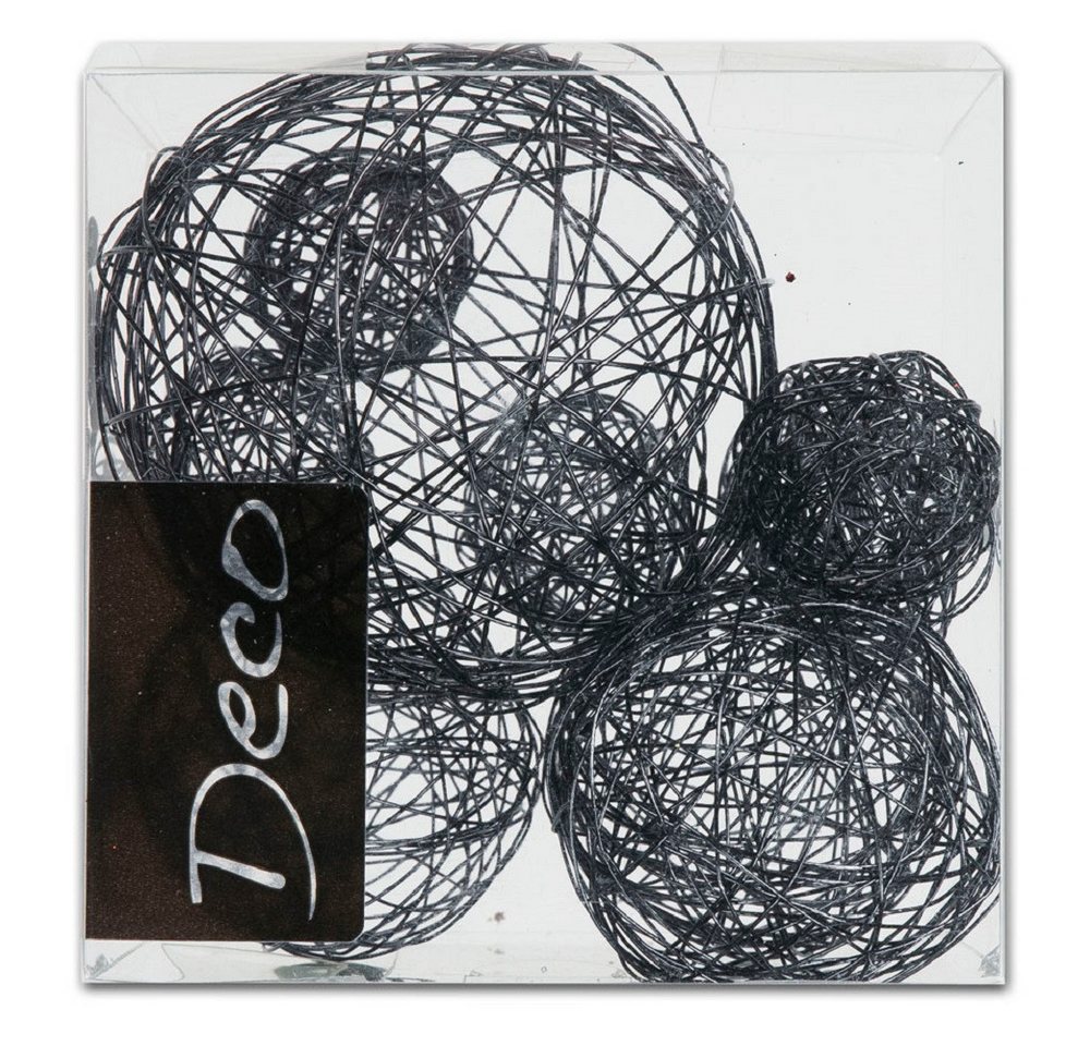 Eurosand Dekokugel DRAHT-BÄLLE Set 10 tlg.: 1x8cm + 3x5cm + 6x3cm in Klarsichtbox Eurosand Dekokugel DRAHT-BÄLLE Set 10 tlg.: 1x8cm + 3x5cm + 6x3cm in Klarsichtbox von Eurosand