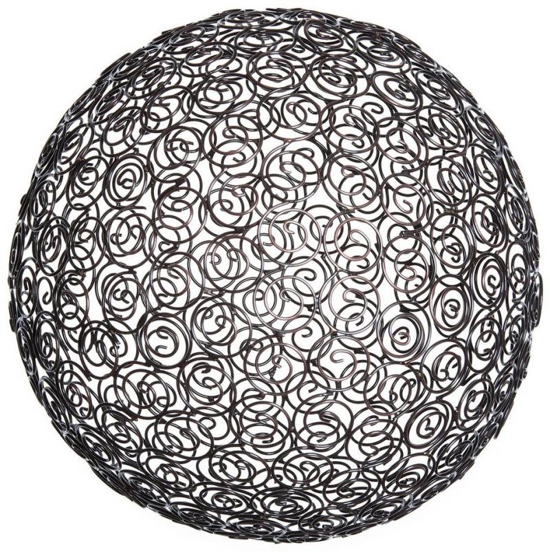 Eurosand Dekokugel METALL-Ornamentkugel SPIRALE 200mm BRAUN von Eurosand