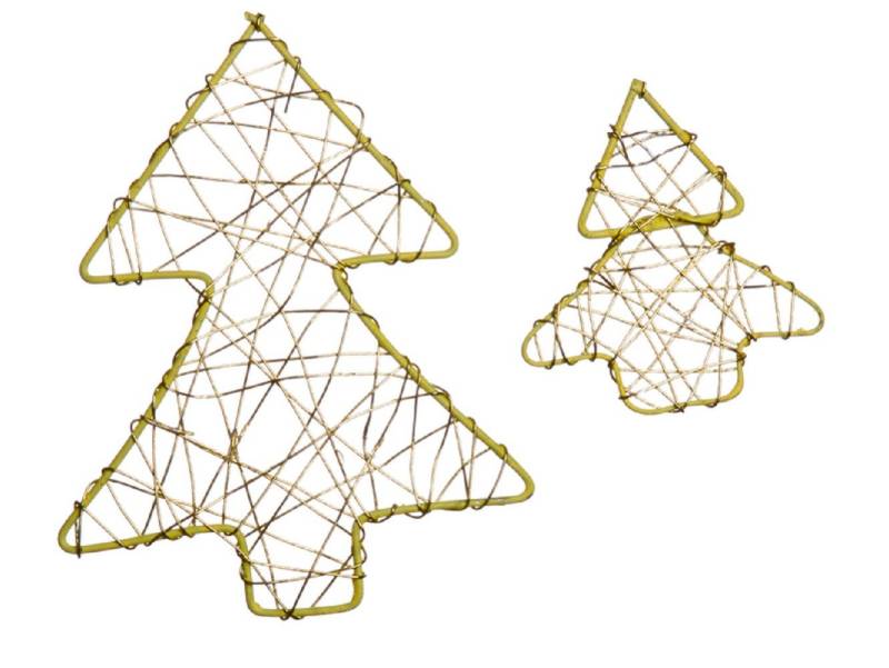 Eurosand Dekoobjekt DRAHT-BÄUME (flach). Set mit 5 Bäumen 5cm und 1 Baum 10cm. von Eurosand