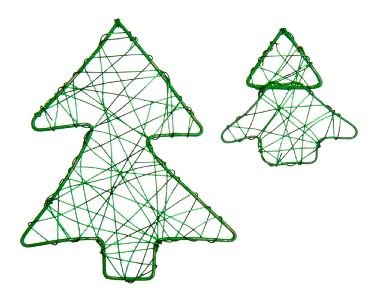 Eurosand Dekoobjekt DRAHT-BÄUME (flach). Set mit 5 Bäumen 5cm und 1 Baum 10cm. von Eurosand