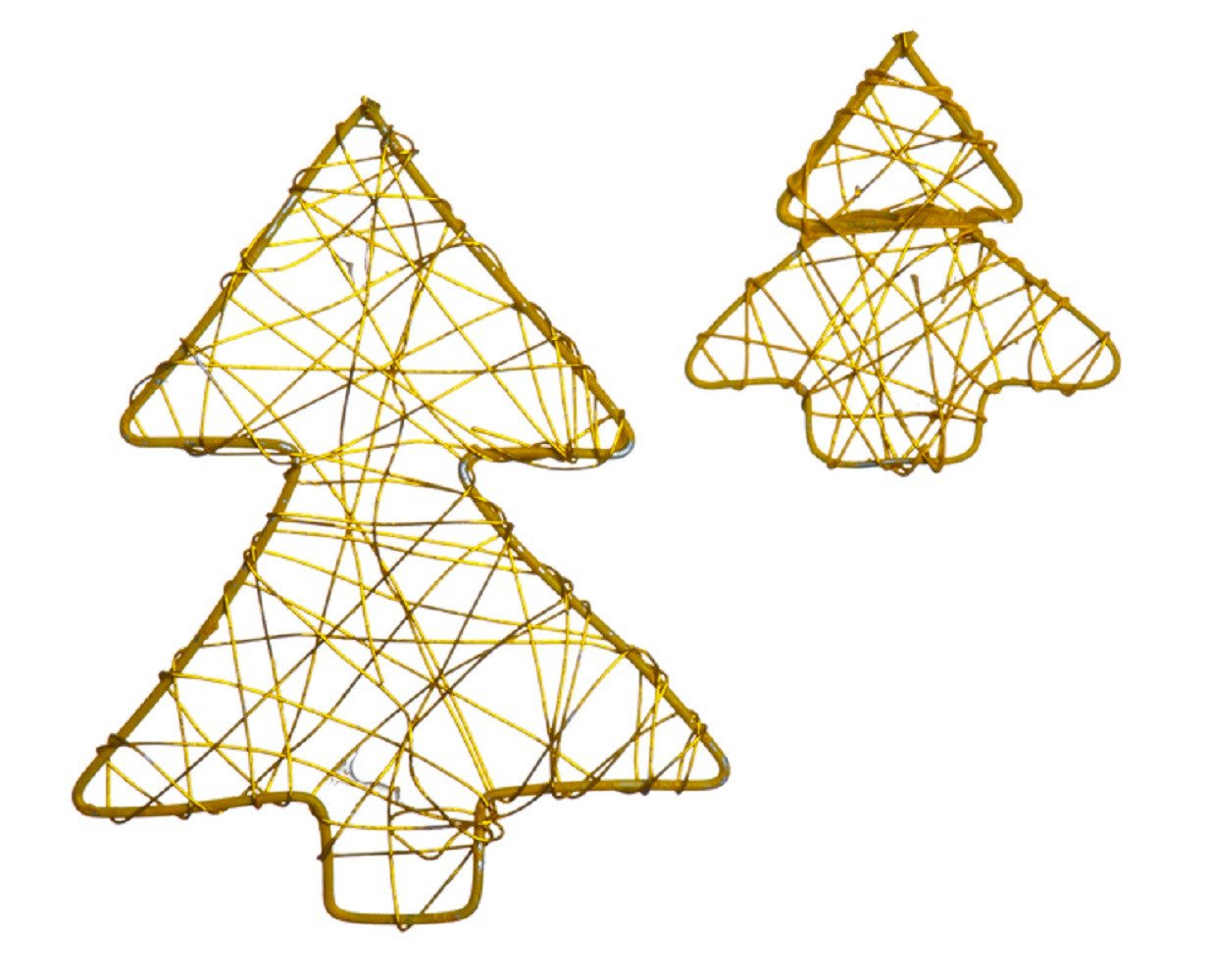 Eurosand Dekoobjekt DRAHT-BÄUME (flach). Set mit 5 Bäumen 5cm und 1 Baum 10cm. von Eurosand