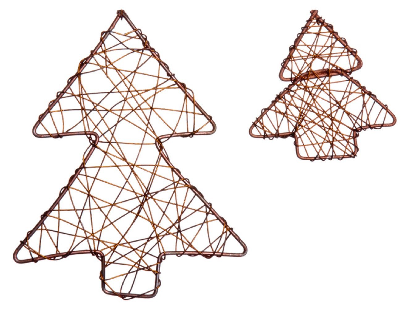 Eurosand Dekoobjekt DRAHT-BÄUME (flach). Set mit 5 Bäumen 5cm und 1 Baum 10cm. von Eurosand