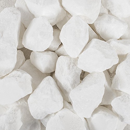 Eurosand NATURSTEINE Gebrochen Marmor, Kristallstruktur 20-40mm, 1 kg. kantig Weiß, Weiss. NA49903 von Eurosand