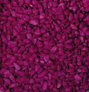 Eurosand Nuggets 6-8mm (gerundete Dekosteine, Farbsteine) 1 kg. pink, Fuchsia -10 von Eurosand