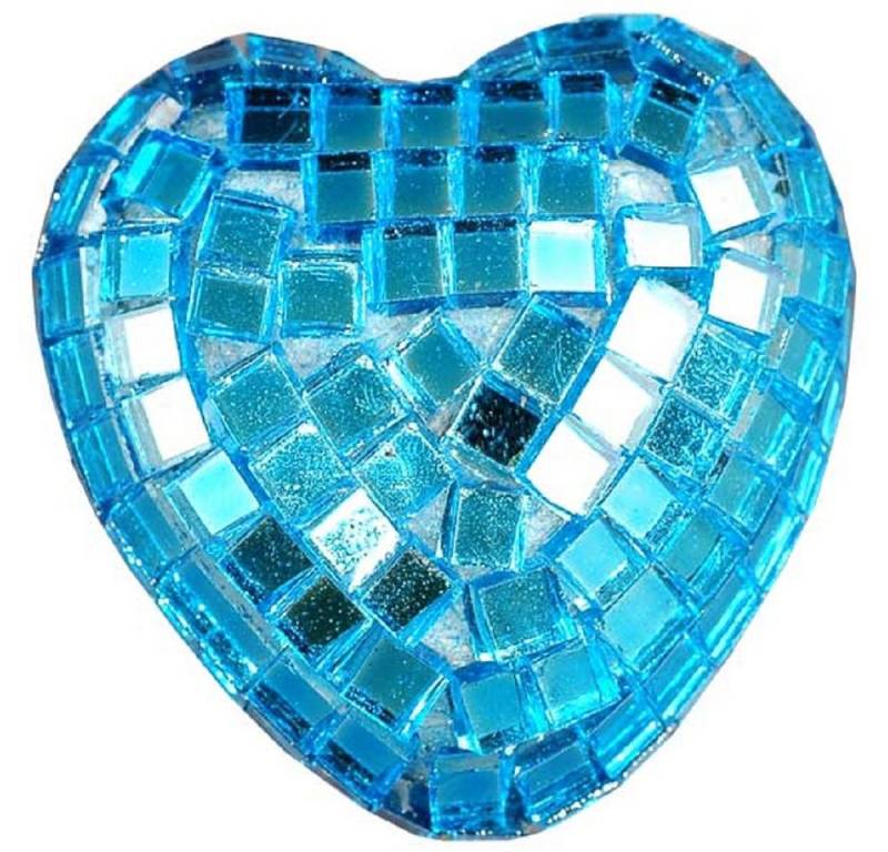 Eurosand Streudeko 10 SPIEGEL-HERZEN 30mm. Tischdekoration Streudeko von Eurosand