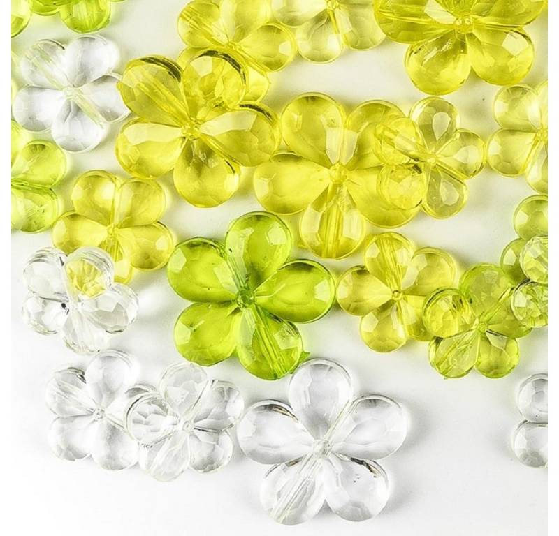 Eurosand Streudeko Streu BLÜTEN/BLUMEN 100ml. Kunststoff. 14/20mm. Ca 50–70 Stück. GRÜN. von Eurosand