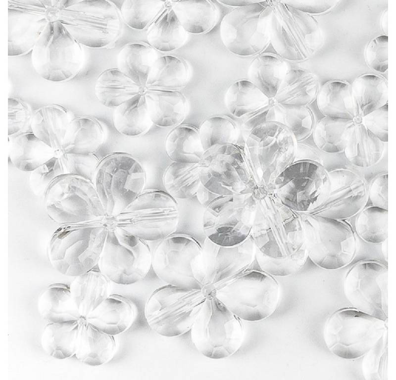 Eurosand Streudeko Streu Blüten/Blumen 100ml. 14/20mm 50–70 Stück. TRANSPARENT von Eurosand