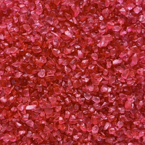 GLASNUGGETS 2-4mm. 5 kg. Kleine Glassteine 5000 g in ROT -01 von Eurosand