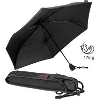 EuroSCHIRM Taschenregenschirm "light trek ultra, schwarz" besonders leicht, kompakte Größe von Euroschirm