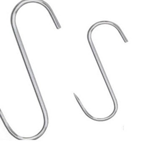 1 x EDELSTAHL Fleischhaken 160mm x 6mm - S Haken CNS Fleischerhaken Metzgerhaken Räucherhaken Edelstahlhaken Metzgerei Metzger Fleischer von Eurosell