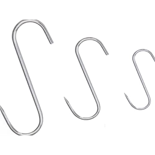 10 STÜCK EDELSTAHL Profi Fleischhaken 120mm x 5mm - S Haken CNS Fleischerhaken Metzgerhaken Räucherhaken Metzger Metzgerei 10 STÜCK EDELSTAHL Profi Fleischhaken 120mm x 5mm - S Haken CNS Fleischerhaken Metzgerhaken Räucherhaken Metzger Metzgerei von Eurosell