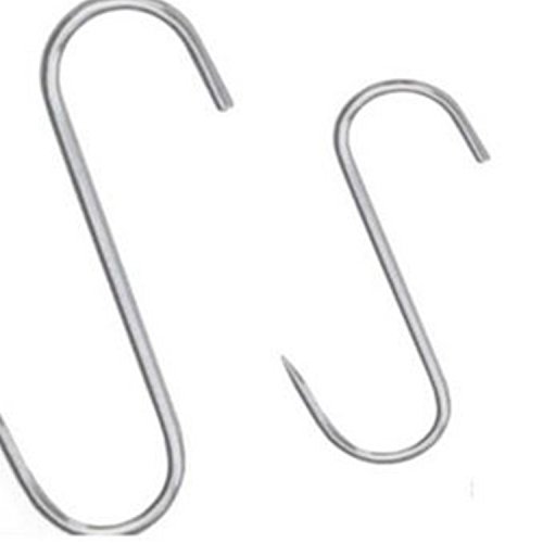 10 STÜCK Kleine EDELSTAHL Fleischhaken 60mm x 3mm - S Haken Fleischerhaken Metzgerhaken Räucherhaken Edelstahlhaken Metzgerei Metzger Fleischer 10 STÜCK Kleine EDELSTAHL Fleischhaken 60mm x 3mm - S Haken Fleischerhaken Metzgerhaken Räucherhaken Edelstahlhaken Metzgerei Metzger Fleischer von Eurosell