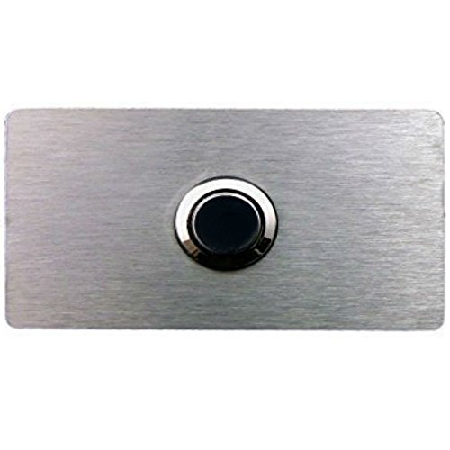 Eurosell Design Klingelplatte V2A Edelstahl Klingel Schild Geschenk zum Umzug Türklingel Klingelknopf Klingelschild - Door Bell Plate Stainless Steel Button mit oder ohne LED Beleuchtung von Eurosell