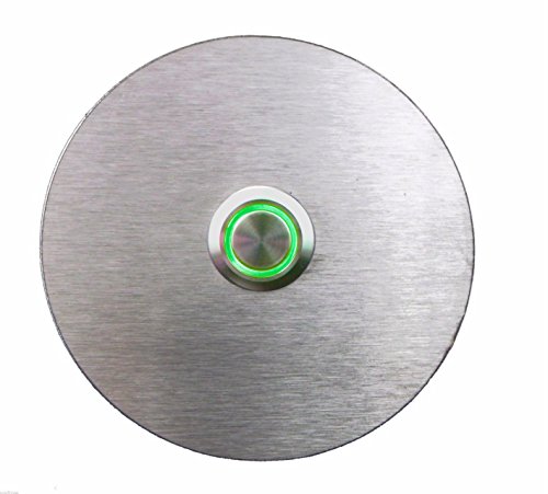 Eurosell - V2A Design Edelstahl Klingel Rund - Runde Klingelplatte Tür Klingel Platte Klingelschild Türklingel Klingelknopf grün beleuchtet Eurosell - V2A Design Edelstahl Klingel Rund - Runde Klingelplatte Tür Klingel Platte Klingelschild Türklingel Klingelknopf grün beleuchtet von Eurosell