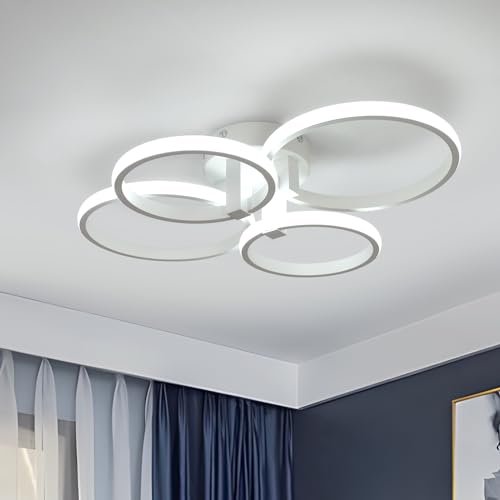 Euroshine Deckenlampe,48W 3700LM led Deckenleuchte，Moderne runde Deckenleuchte,Deckenleuchten geeignet für wohnzimmerlampe, Schlafzimmer, Arbeitszimmer, Esszimmer und Garderobe,weißes Licht 6500K von Euroshine