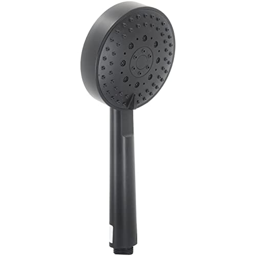 Duschbrause wassersparend mit 3 Strahlarten Antikalk-Funktion (Schwarz) von Euroshowers