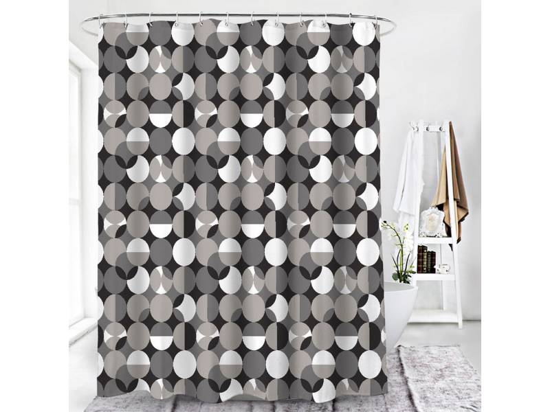 Euroshowers GmbH Duschvorhang hochwertig verarbeitet mit Ösen und Haken aus Kuststoff von Euroshowers GmbH