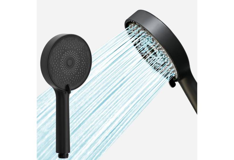 Euroshowers GmbH Handbrause Duschbrause mit einzigartigem Strahlbild, EuroFlux Mattschwarz von Euroshowers GmbH