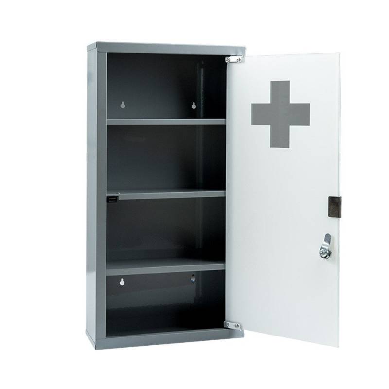 Euroshowers GmbH Medizinschrank Medizinschrank– Abschließbarer Wandschrank aus Metall mit Glastür Euroshowers GmbH Medizinschrank Medizinschrank– Abschließbarer Wandschrank aus Metall mit Glastür von Euroshowers GmbH