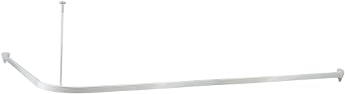 Duschstange Universal Duschvorhangstange Duschvorhangschiene Weiss L - Form U -Form (90 x 170 cm) von Euroshowers