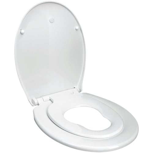 Kinder-WC-Sitz mit integriertem Kindersitz, Absenkautomatik Funktion, Absenkautomatik Funktion von Euroshowers