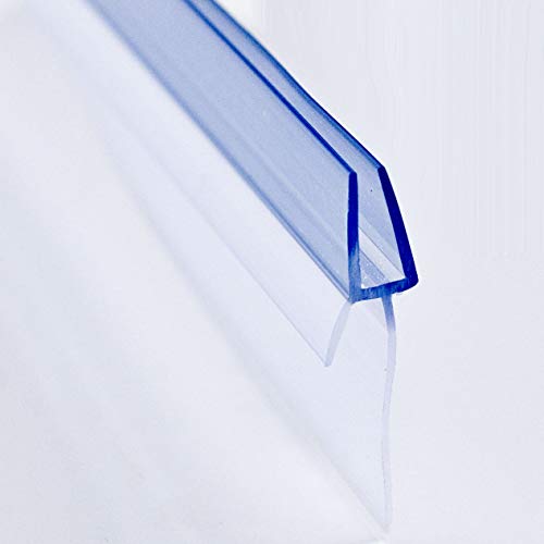 Premium Duschtür Dichtung 2 x 100 cm Mit verlängerten Gummilippe für trockenen Boden im Bad - Glastür Duschdichtung für 6mm Glasdicke - (40mm) von Euroshowers