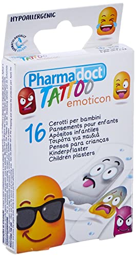 Pharmadoct Tattoo-Kinderpflaster, 2 verschiedene Größen — 1 Schachtel mit 16 Pflastern von GIMA