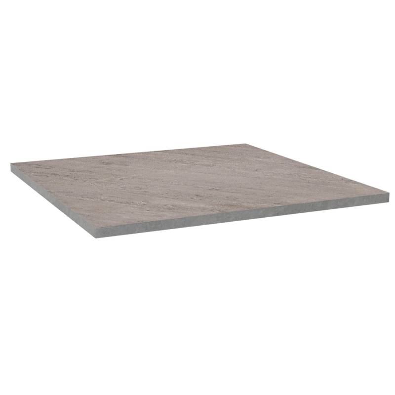 Terrassenplatte Feinsteinzeug Naturstein Quarzit Grau 60 x 60 x 2 cm 2 Stück von Eurostone