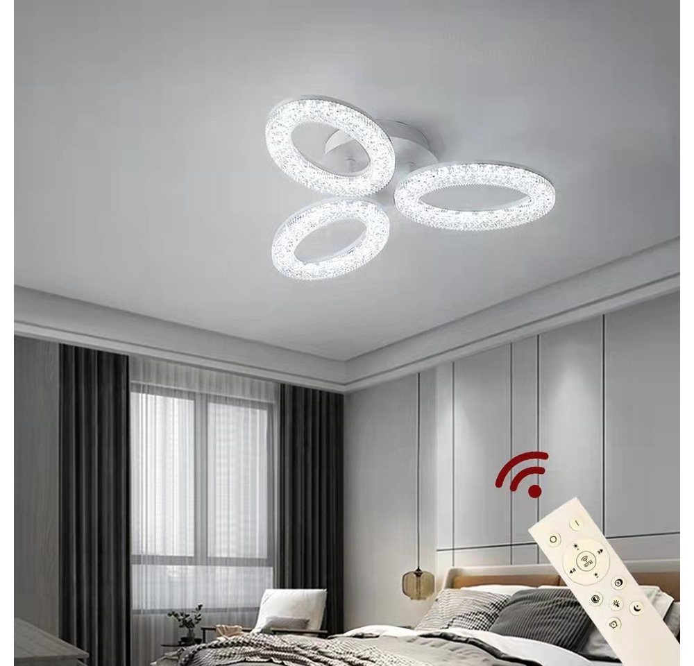 Euroton LED Deckenleuchte LED Deckenlampe Fernbedienung Lichtfarbe/Helligkeit einstellbar, LED fest integriert, mit Fernbedienung kaltweiß-neutalweiß -warmweiß, 7000k-3000k stufenlos einstellbar . von Euroton