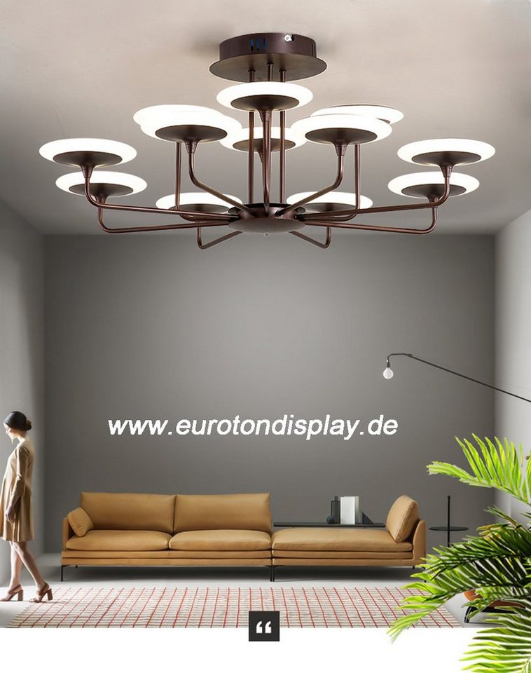 Euroton LED Deckenleuchte LED Deckenlampe Hängelampe Fernbedienung Farbton einstellbar dimmbar, LED fest integriert, Warm- bis Kaltweiß, LED Deckenlampe, Mit Fernbedienung von Euroton
