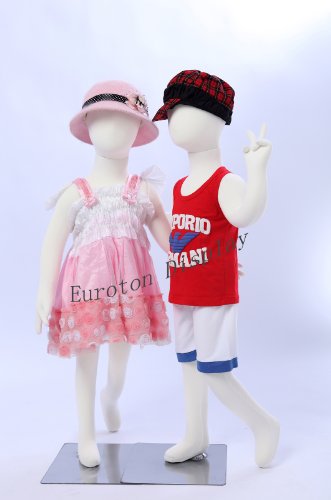 Euroton R4x2 2 X Kinderpuppen 95cm Flexible biegbare Körper Schaufensterpuppe Mannequin von Eurotondisplay